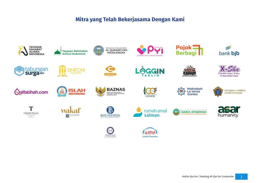 Lembaga yang telah bekerja sama