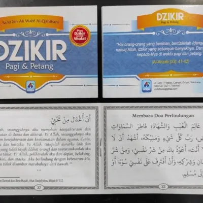 DZIKIR PAGI PETANG MINI REGULER “AL QAHTHANI” 10X7 CM - Kitab Kuning / Pesantren | Halim Kitab Utama