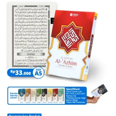 ALQ AL AZHIM A5 TGG CD GRS - Al-Qur'an | Halim Kitab Utama